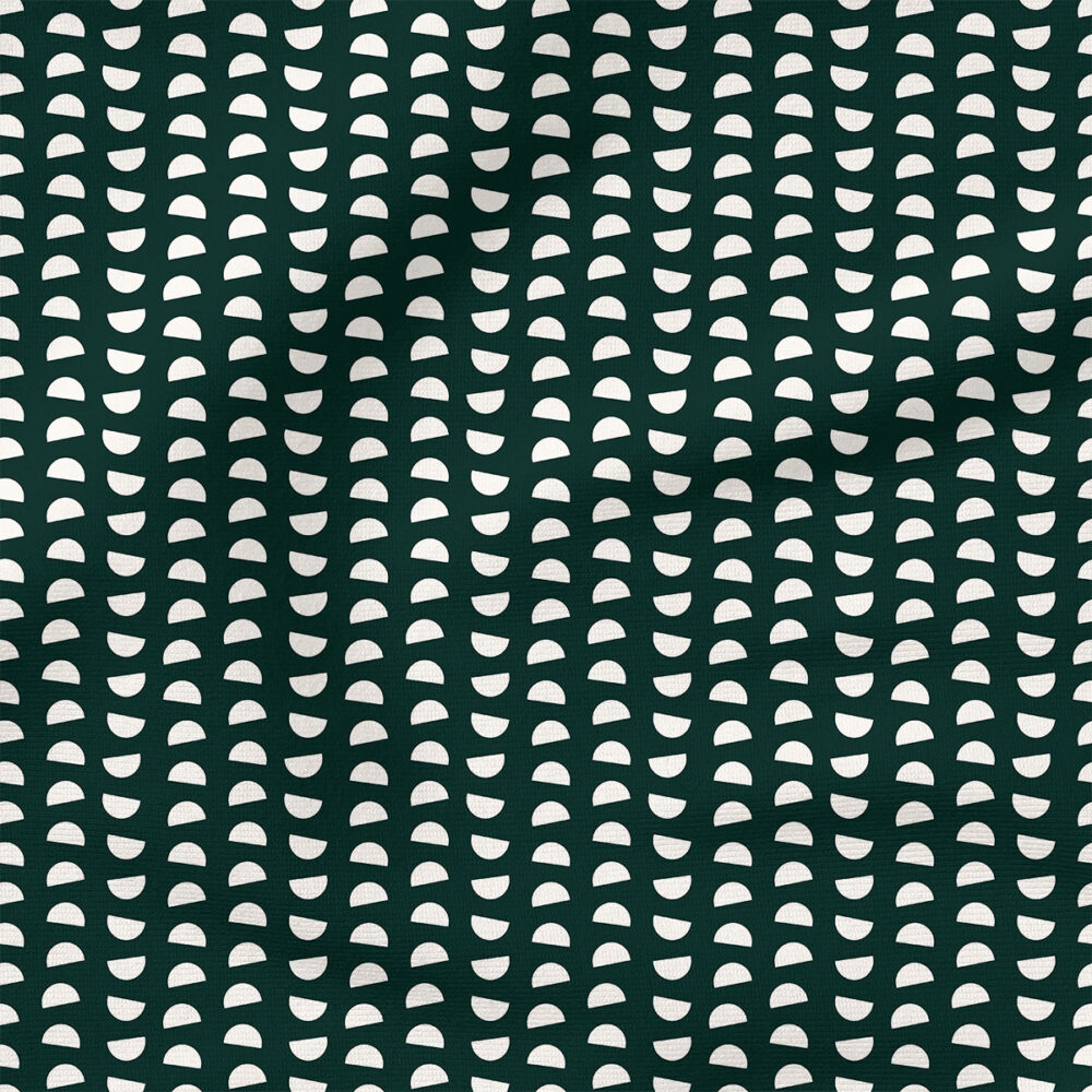 Mushroom Caps (Deep Green) | Stripes and Shapes Fabric Design | Ashes + Ivy